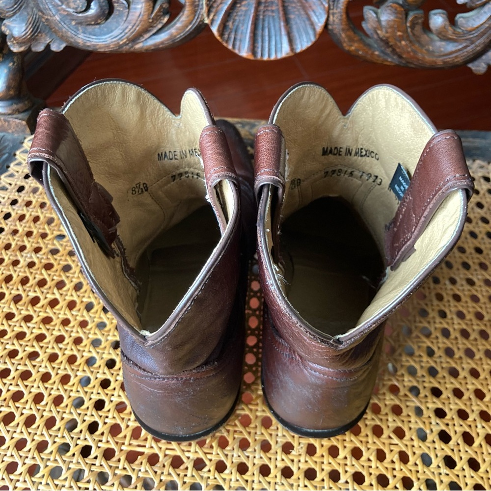 Women’s Brown Frye Billie Western Ankle Boots - Picture 12 of 14